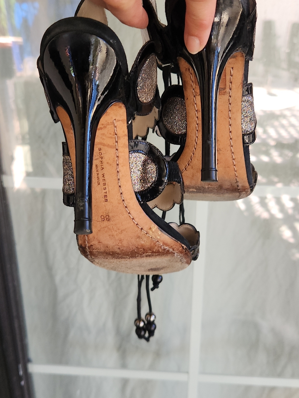 Sophia Webster black withGlitter/ sparkle heels! - Picture 3 of 9